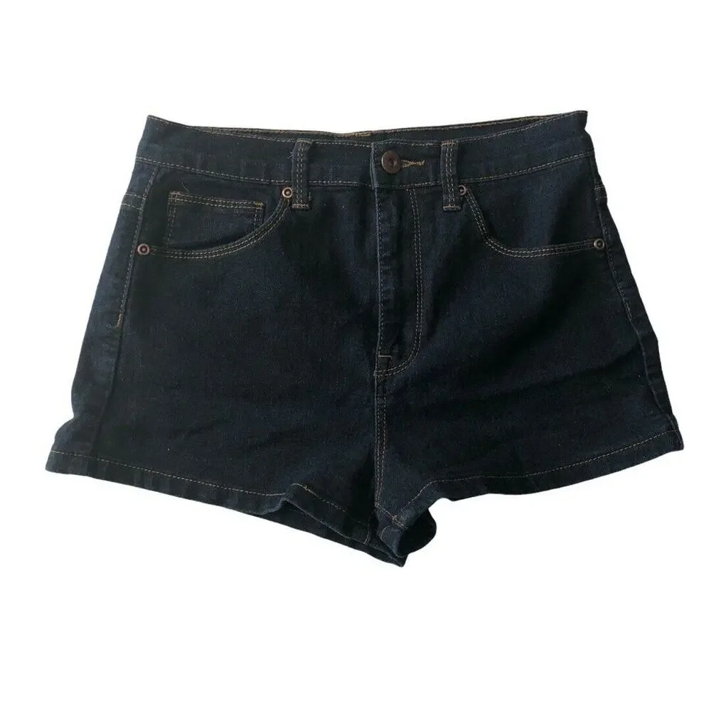 Forever 21 Womens Shorts Size 26 Dark Wash Blue Jean Shorts High Rise Dark Wash